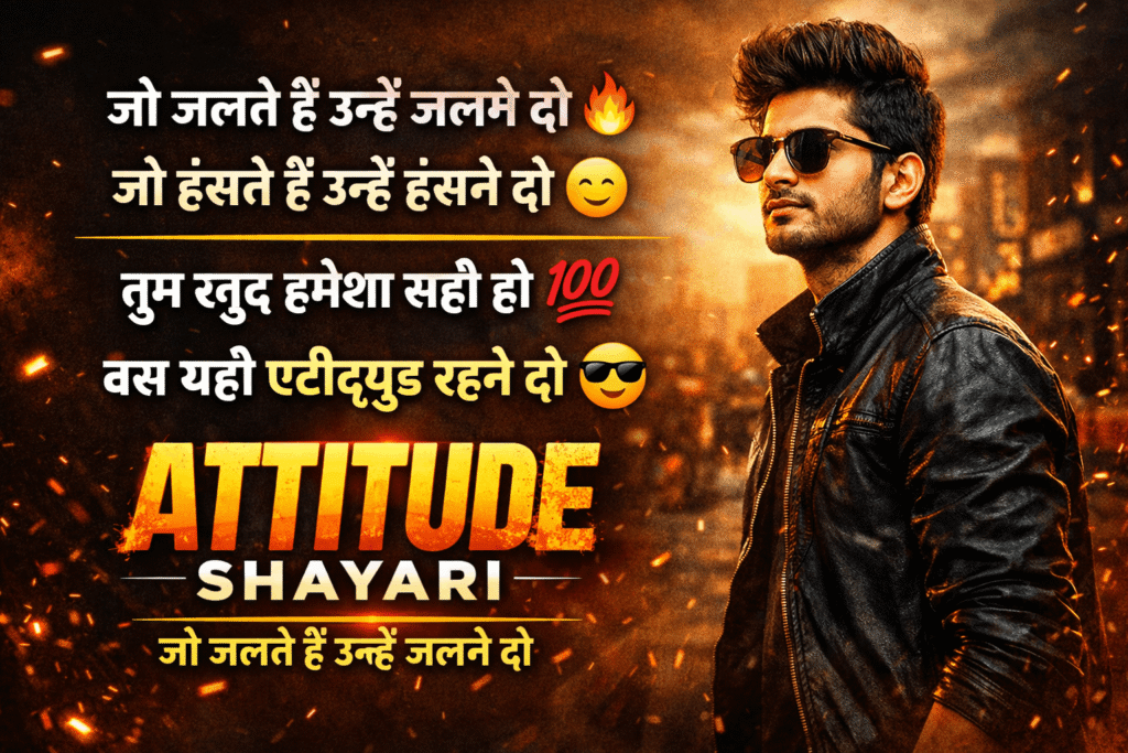 😎 Shayari in Hindi Attitude | Best Hindi Attitude Shayari 2026 2 Shayari in Hindi Attitude | Best Hindi Attitude Shayari 2026